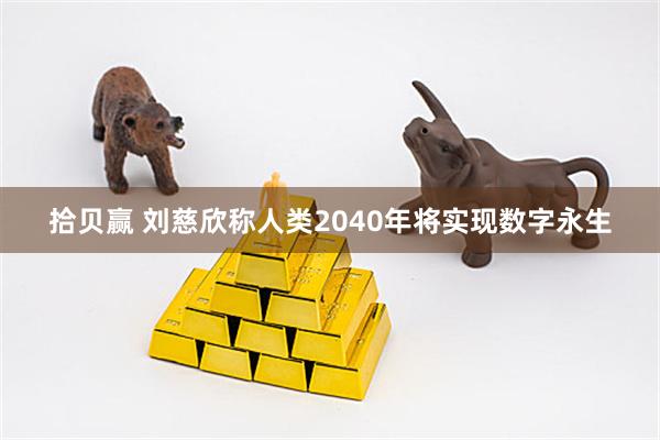 拾贝赢 刘慈欣称人类2040年将实现数字永生