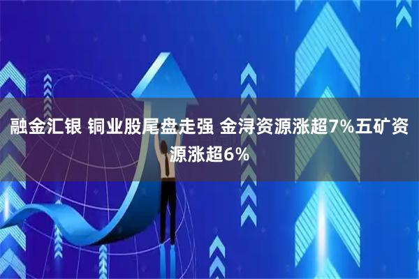 融金汇银 铜业股尾盘走强 金浔资源涨超7%五矿资源涨超6%